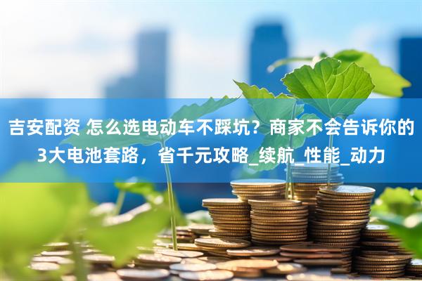 吉安配资 怎么选电动车不踩坑？商家不会告诉你的3大电池套路，省千元攻略_续航_性能_动力